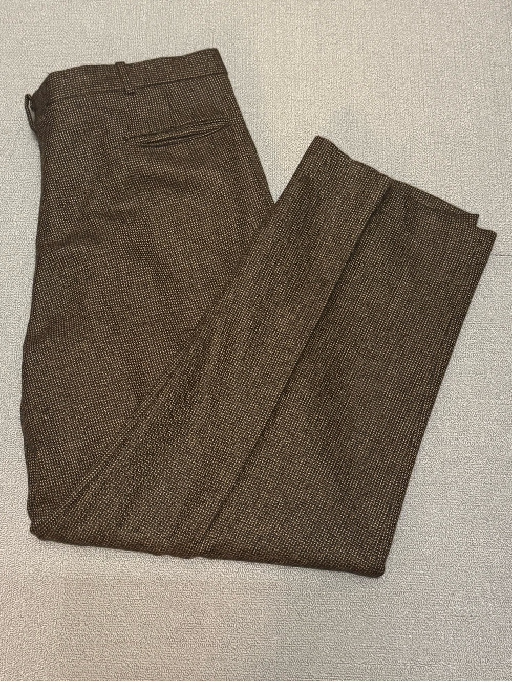 J. Peterman Wool Plaid Pants, Size 42x32 - Picture 2 of 4